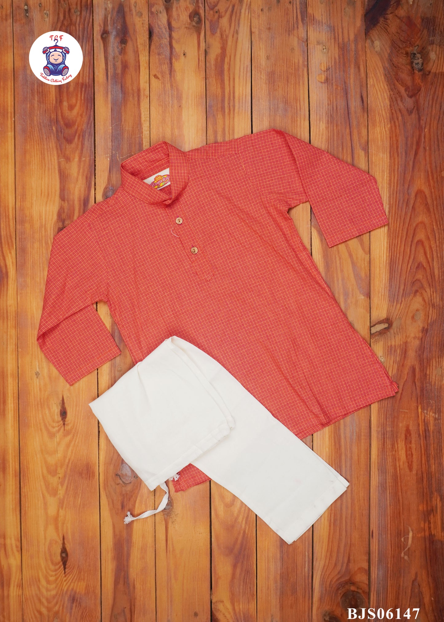 Orange & Cream - Boys Kurta Sets