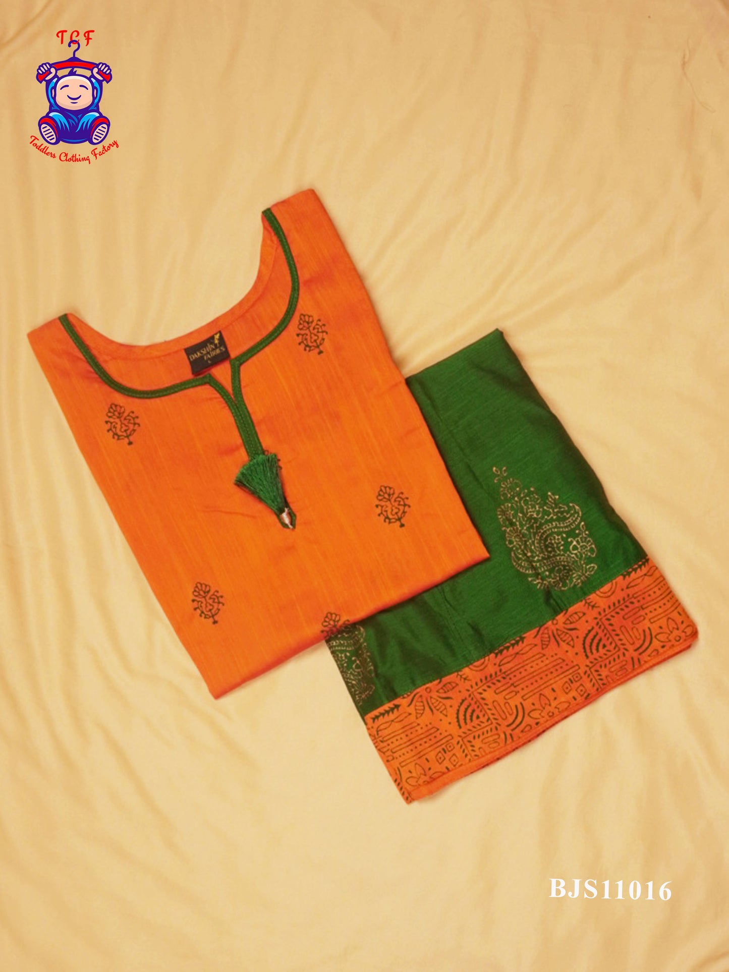 Orange & Green - Pavadai Sattai
