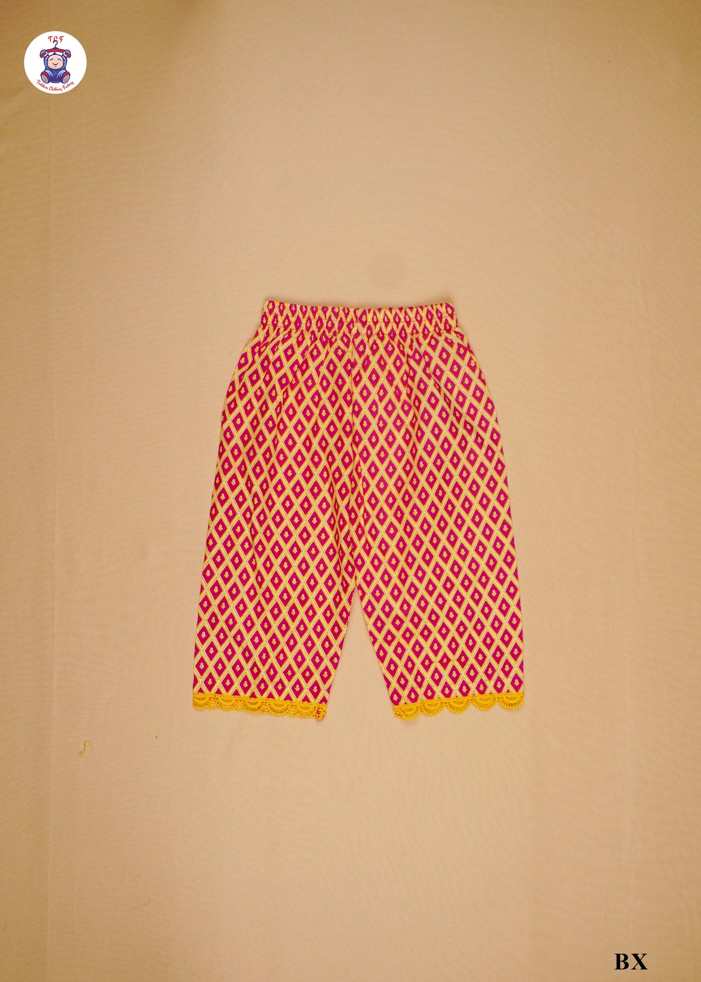 Bright Pink - Printed Sleeveless Kurti Set