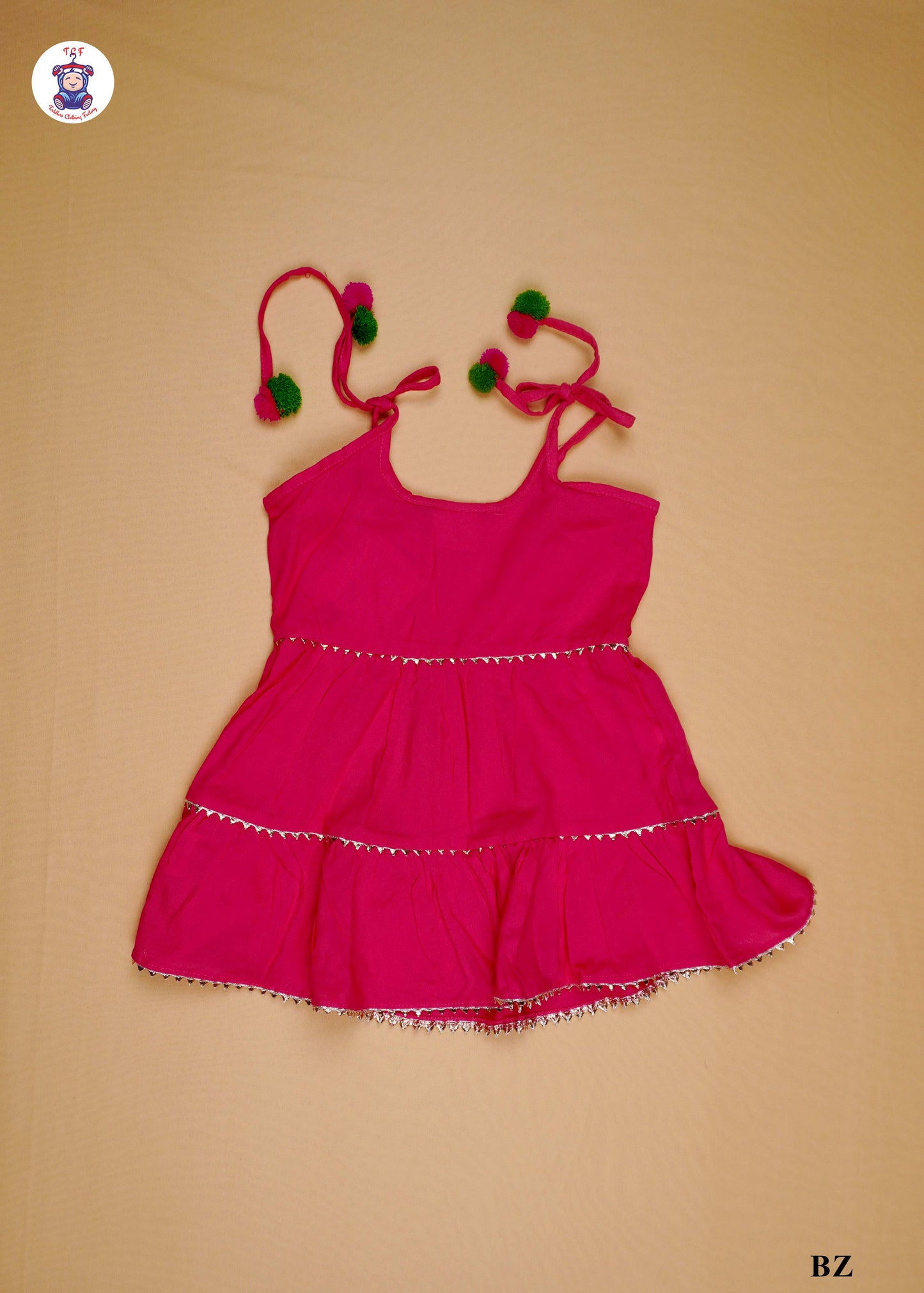 Dark Pink - Sleeveless Lace Top Kurti Dhoti Set