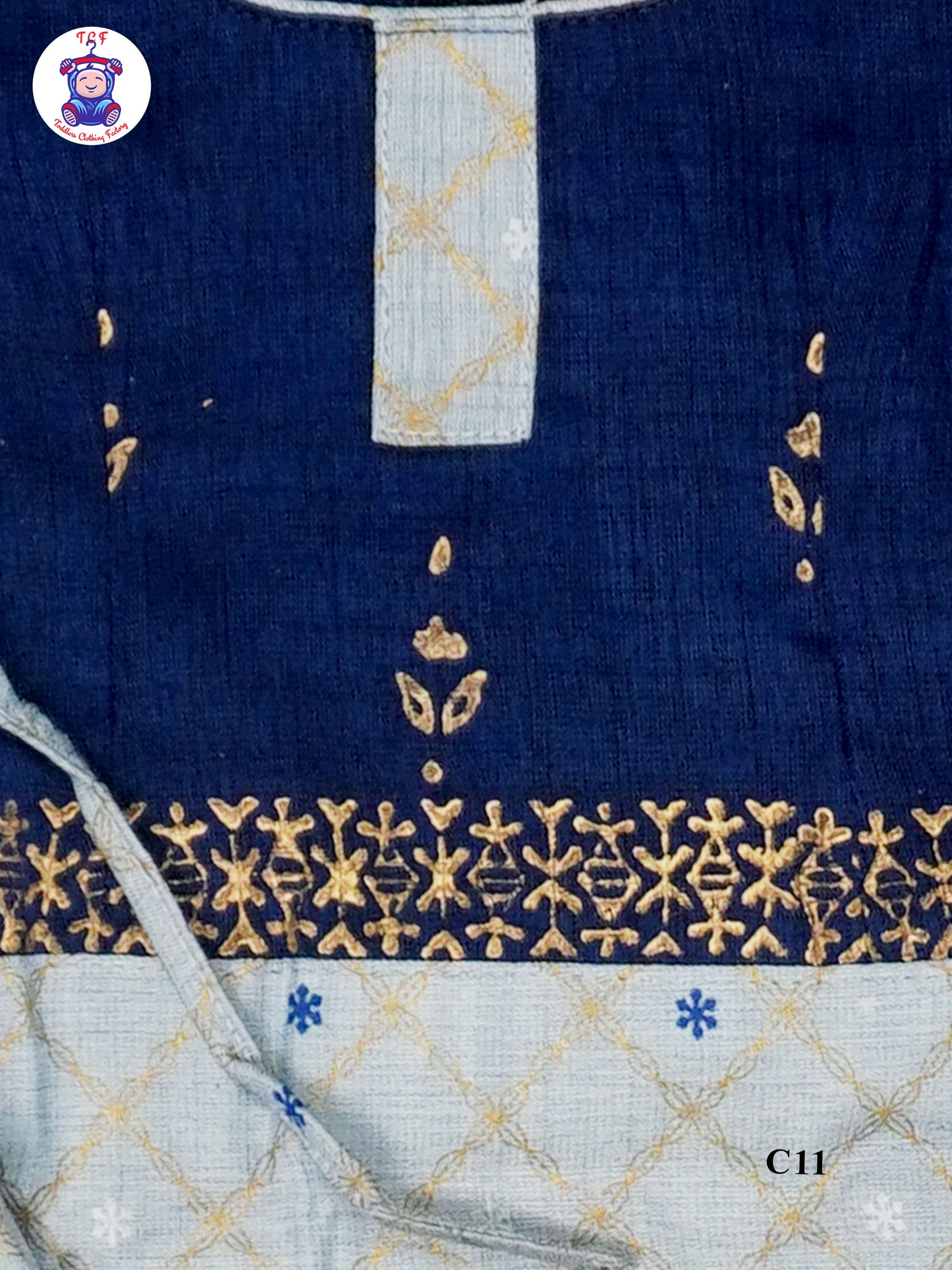 Blue - Cotton Pavadai Sattai