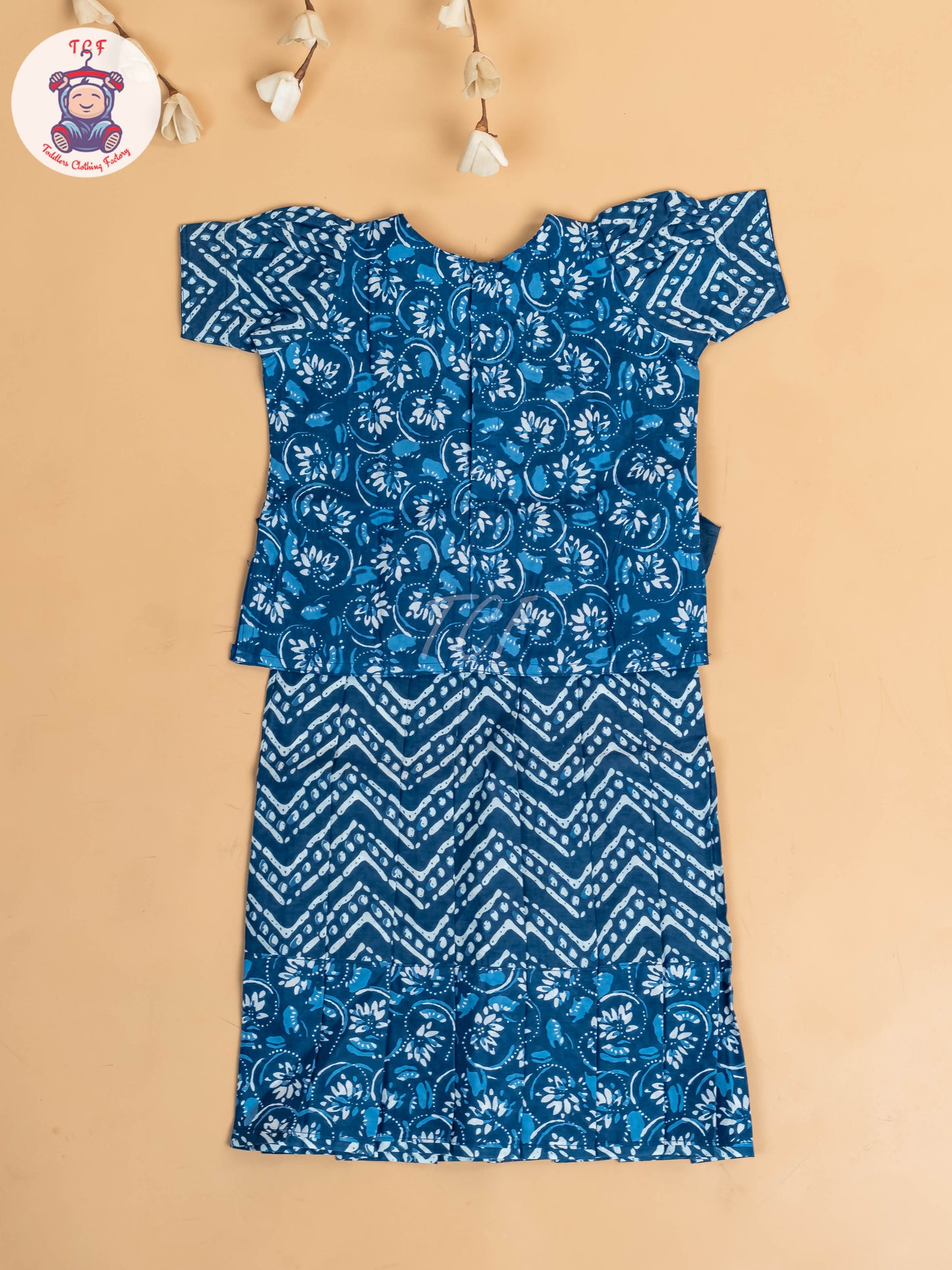 Indingo - Girls Readymade Cotton Pavadai Sattai