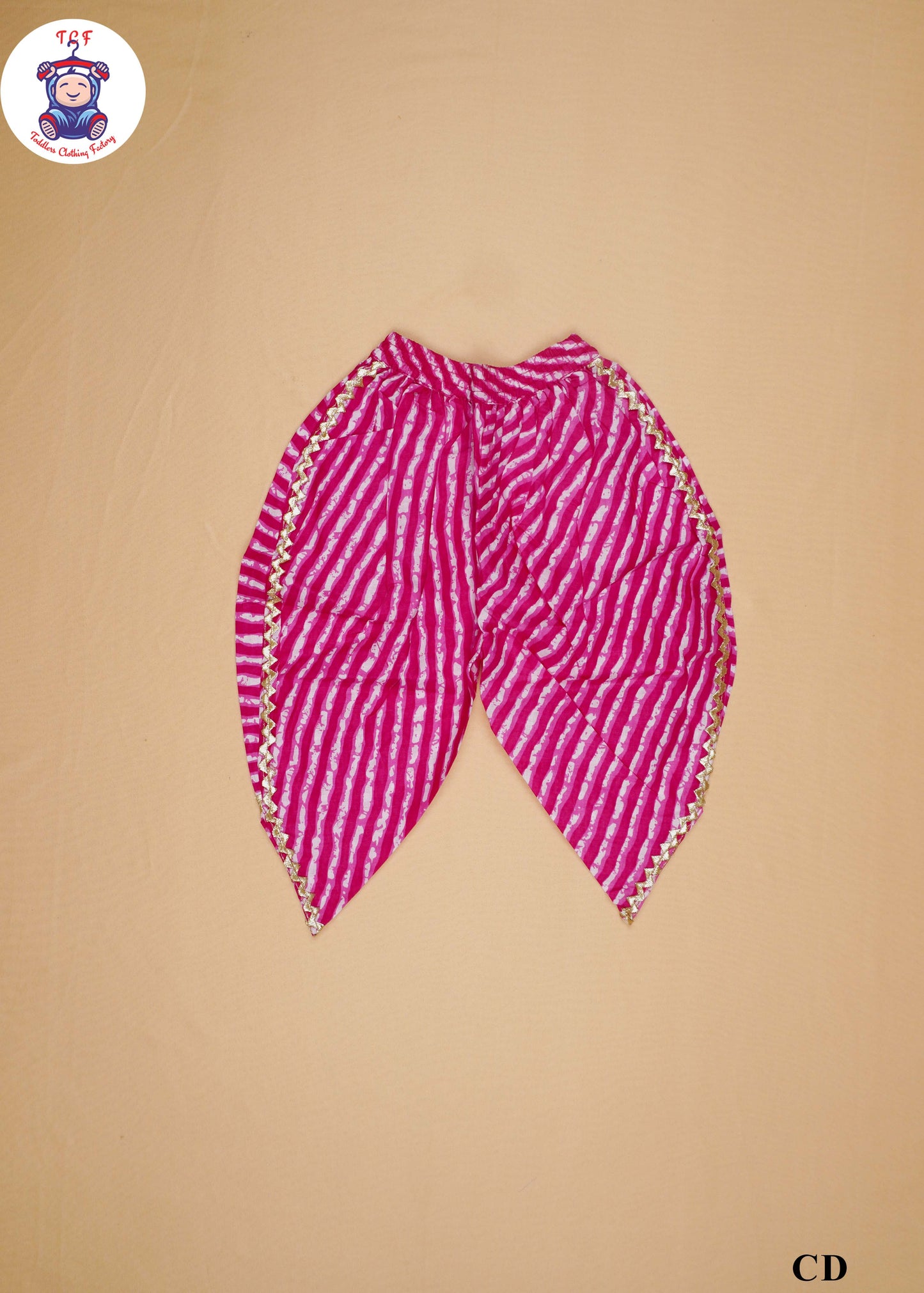 Hot Pink - Printed Kurti Dhoti Set