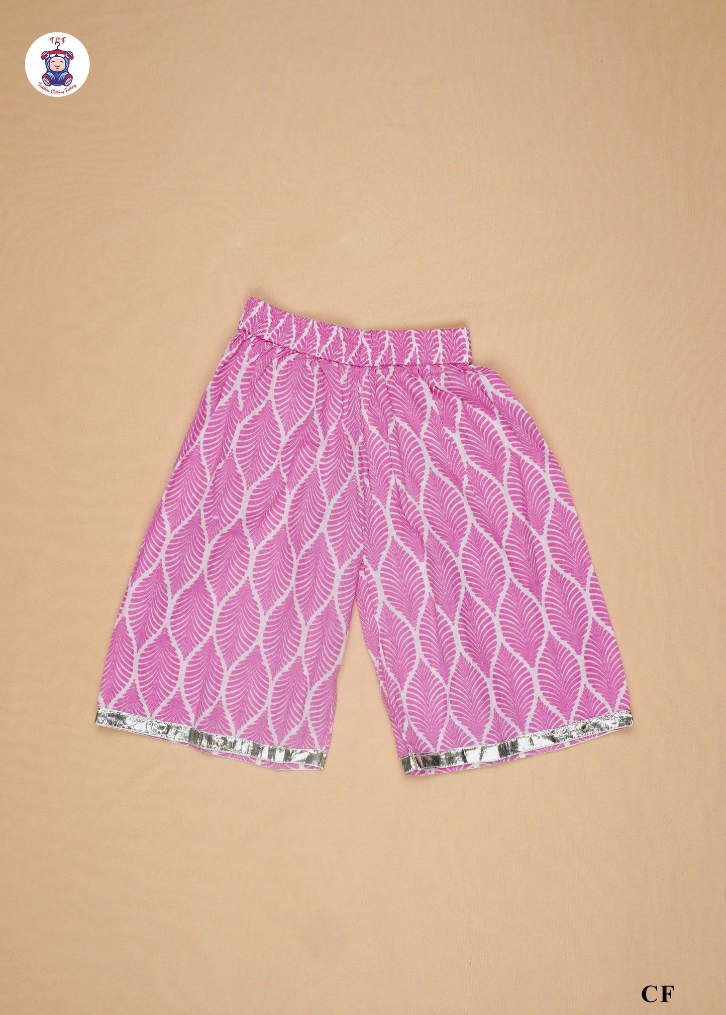 Maroon Pink - Printed A-Line Kurta with Palazzos