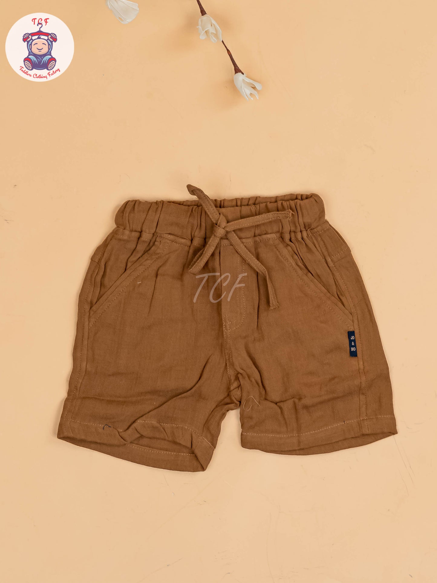 Brown & White - Boys Readymade Cotton Shirts & Shorts