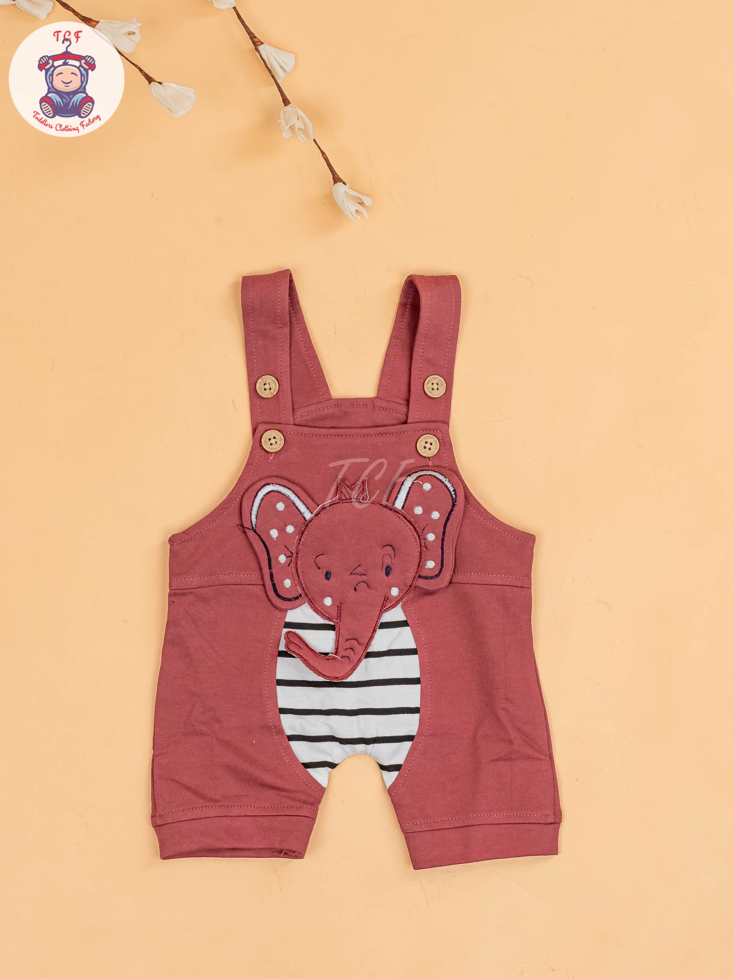 White & Rust - Elephant Jumpsuits