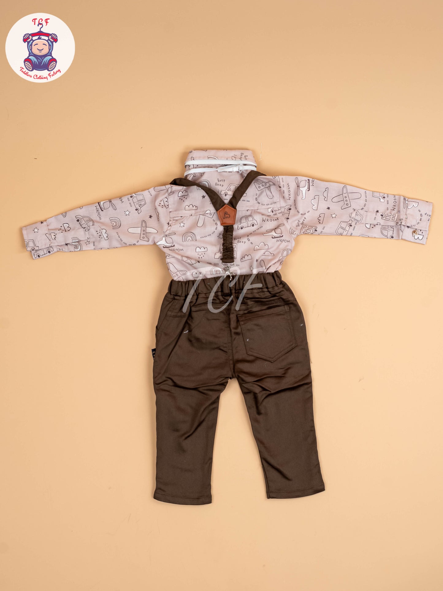 Peach & Brown - Boys Shirts & Shorts