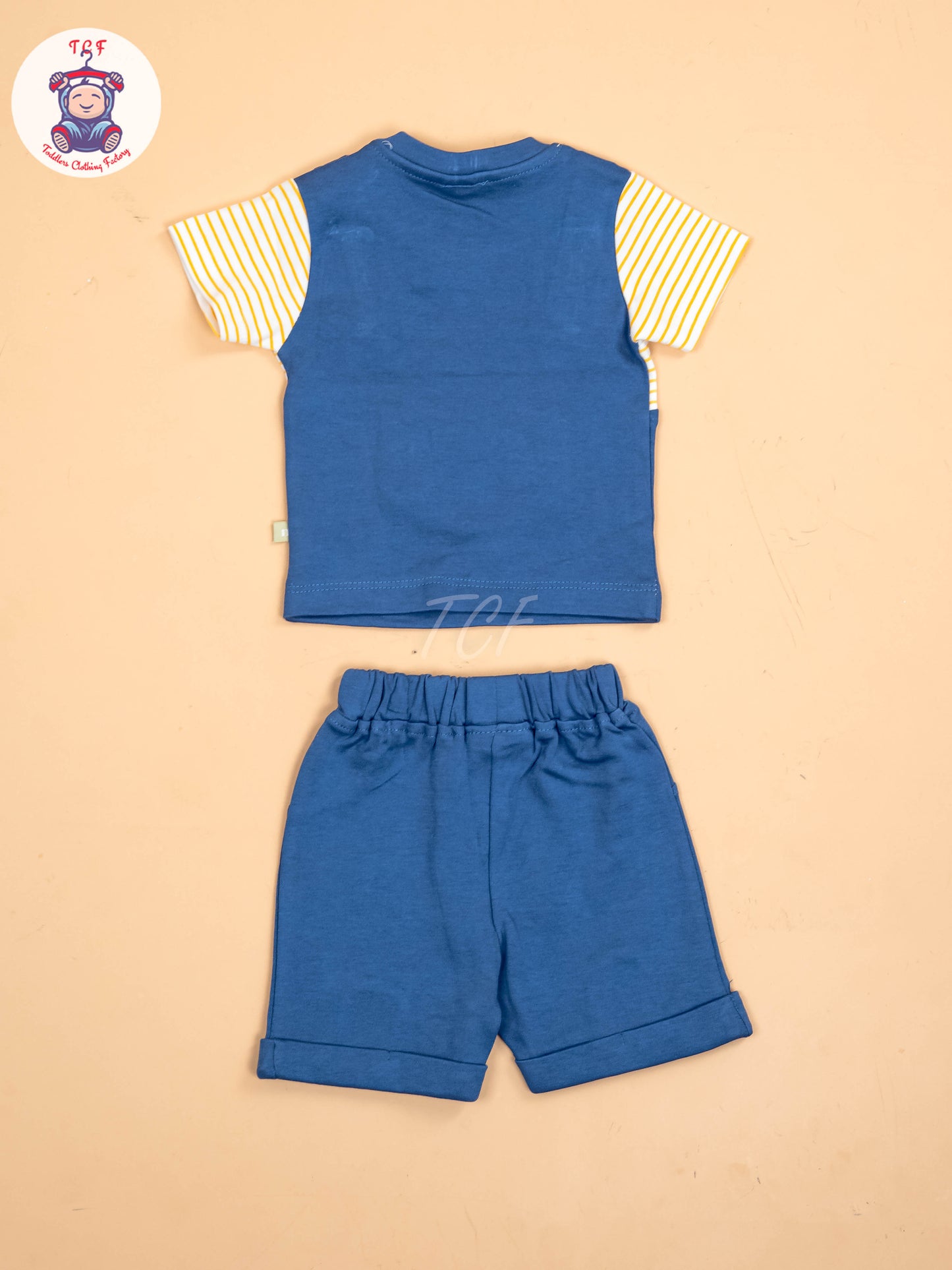 White With Yellow Stripes & Blue - Jumpsuits