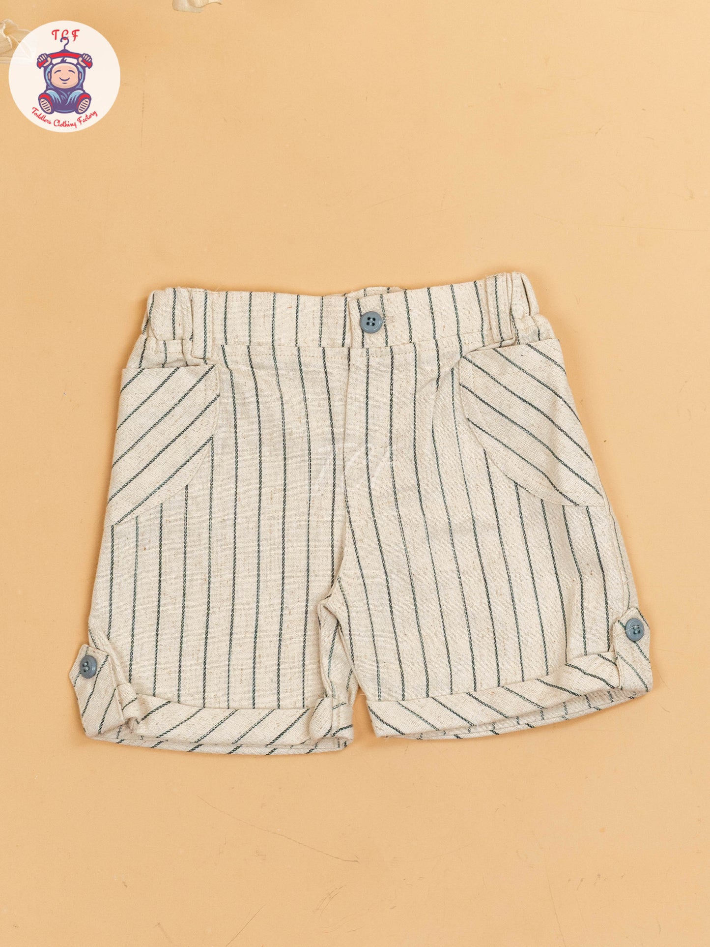 Light Green & Beige - Girls T-Shirts & Shorts