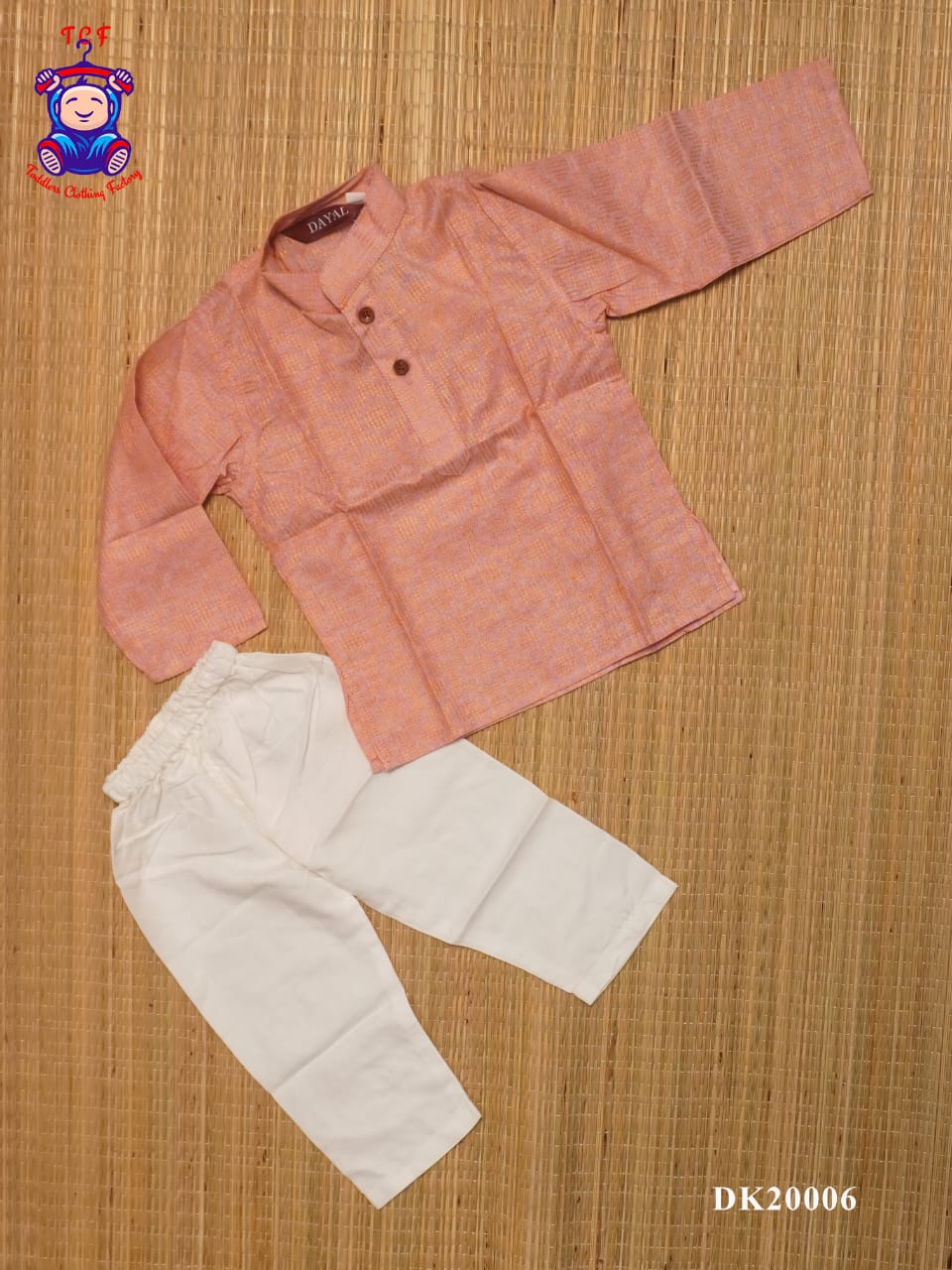 Onion & White Pink - Kids Readymade Kurta Sets