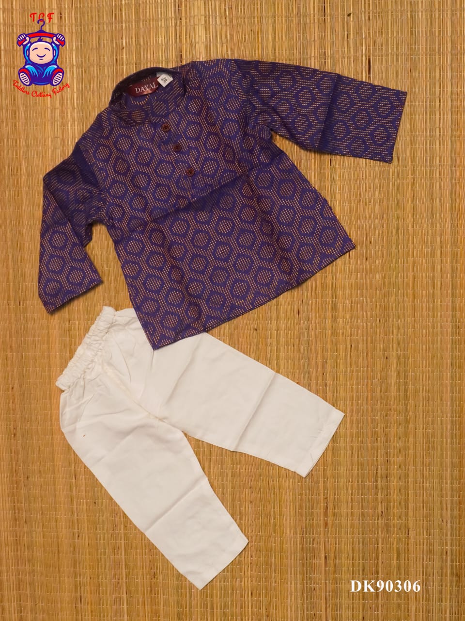 Violet & White - Kids Readymade Kurta Sets