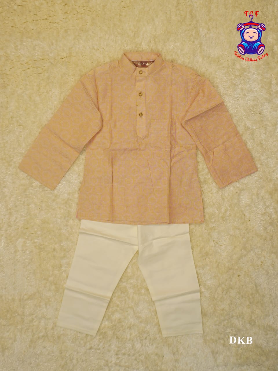 Onion Pink & Cream- Boys Readymade Kurta Sets