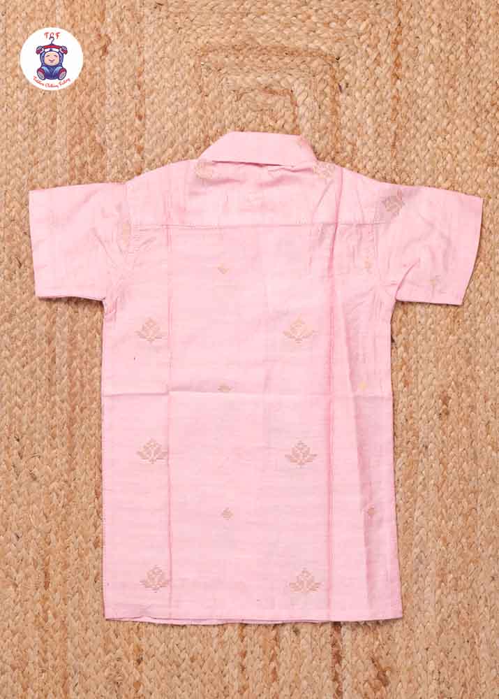 Onion Pink - Boys Readymade Silk Cotton Shirts