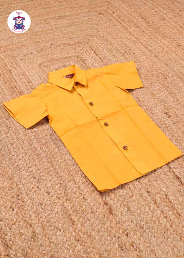 Mustard - Boys Readymade Silk Cotton Shirts