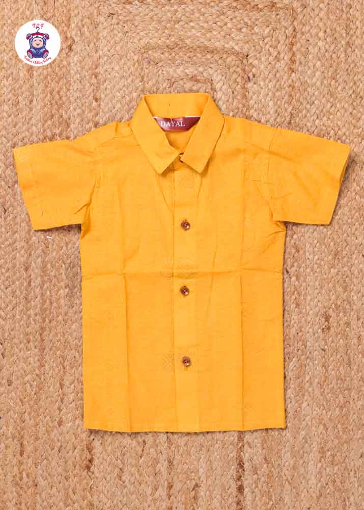 Mustard - Boys Readymade Silk Cotton Shirts