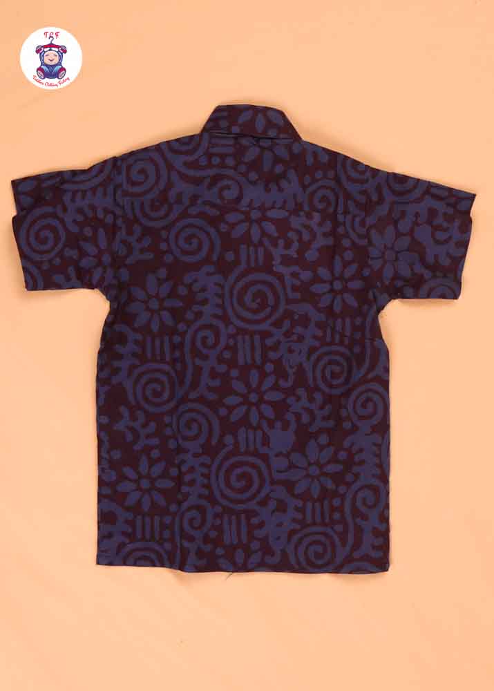 Blue & Black - Boys Readymade Bhatik Shirts