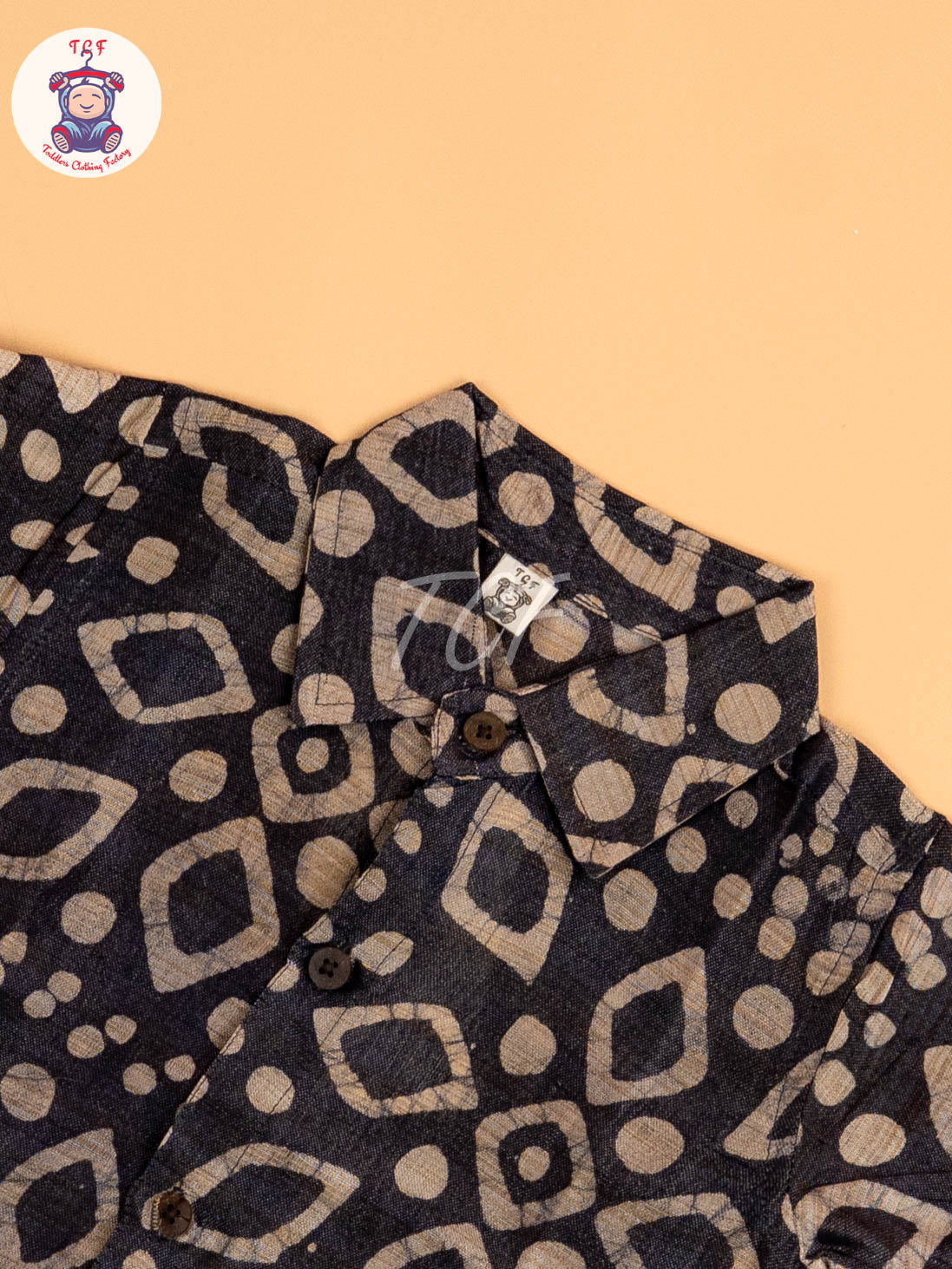 Grey & Beige - Boys Readymade Bhatik Shirts