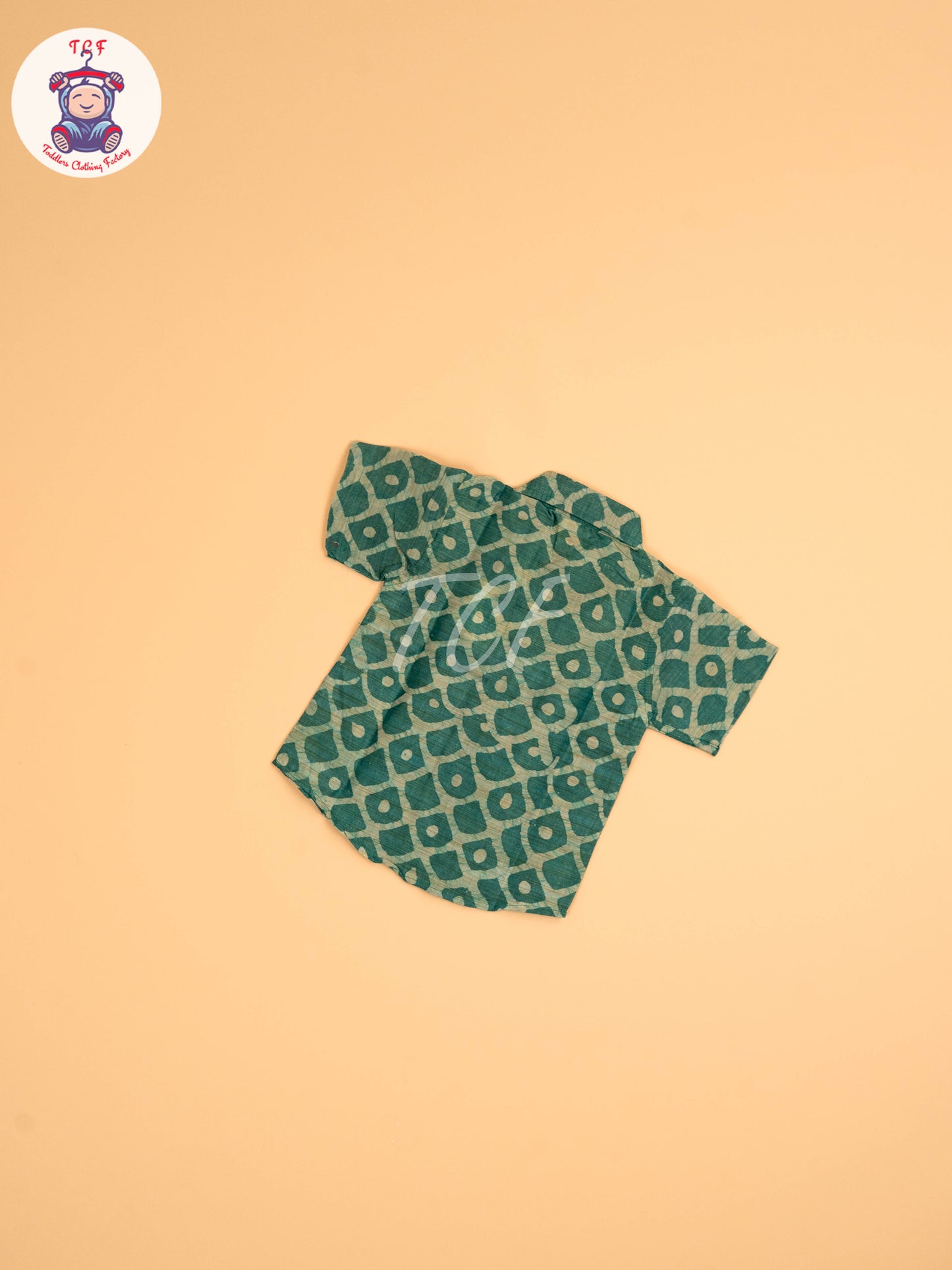 Green & Beige - Boys Readymade Bhatik Shirts