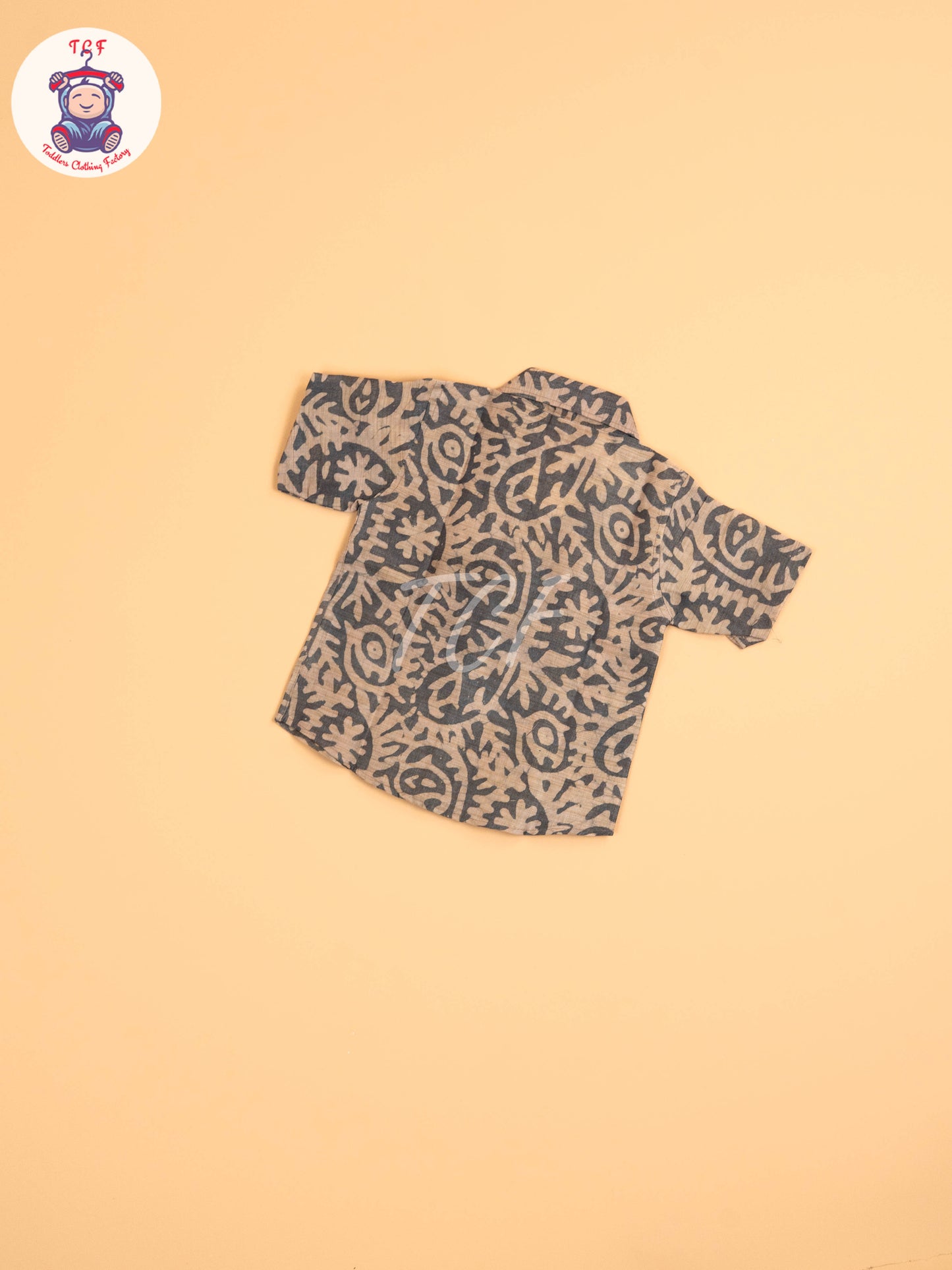 Grey & Beige - Boys Readymade Bhatik Shirts