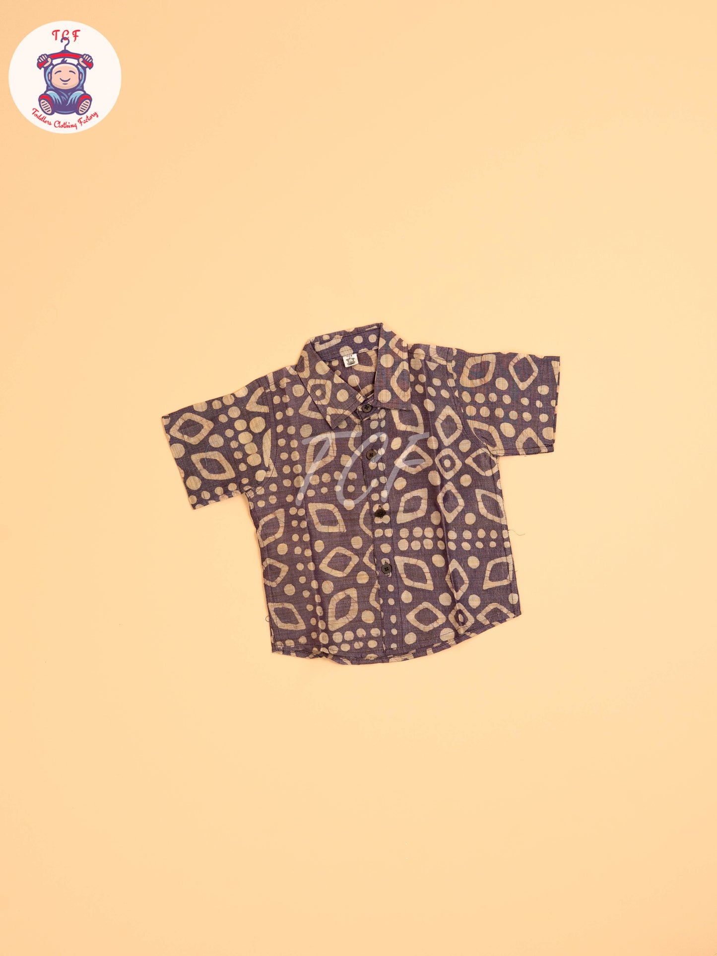 Lavender & Beige - Boys Readymade Bhatik Shirts