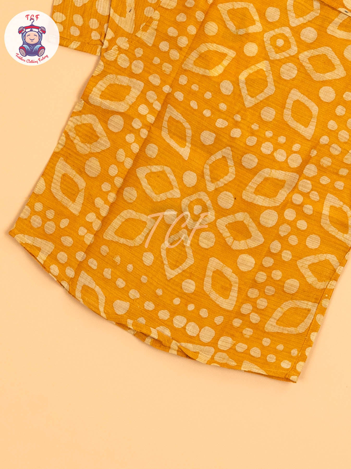 Yellow & Beige - Boys Readymade Bhatik Shirts