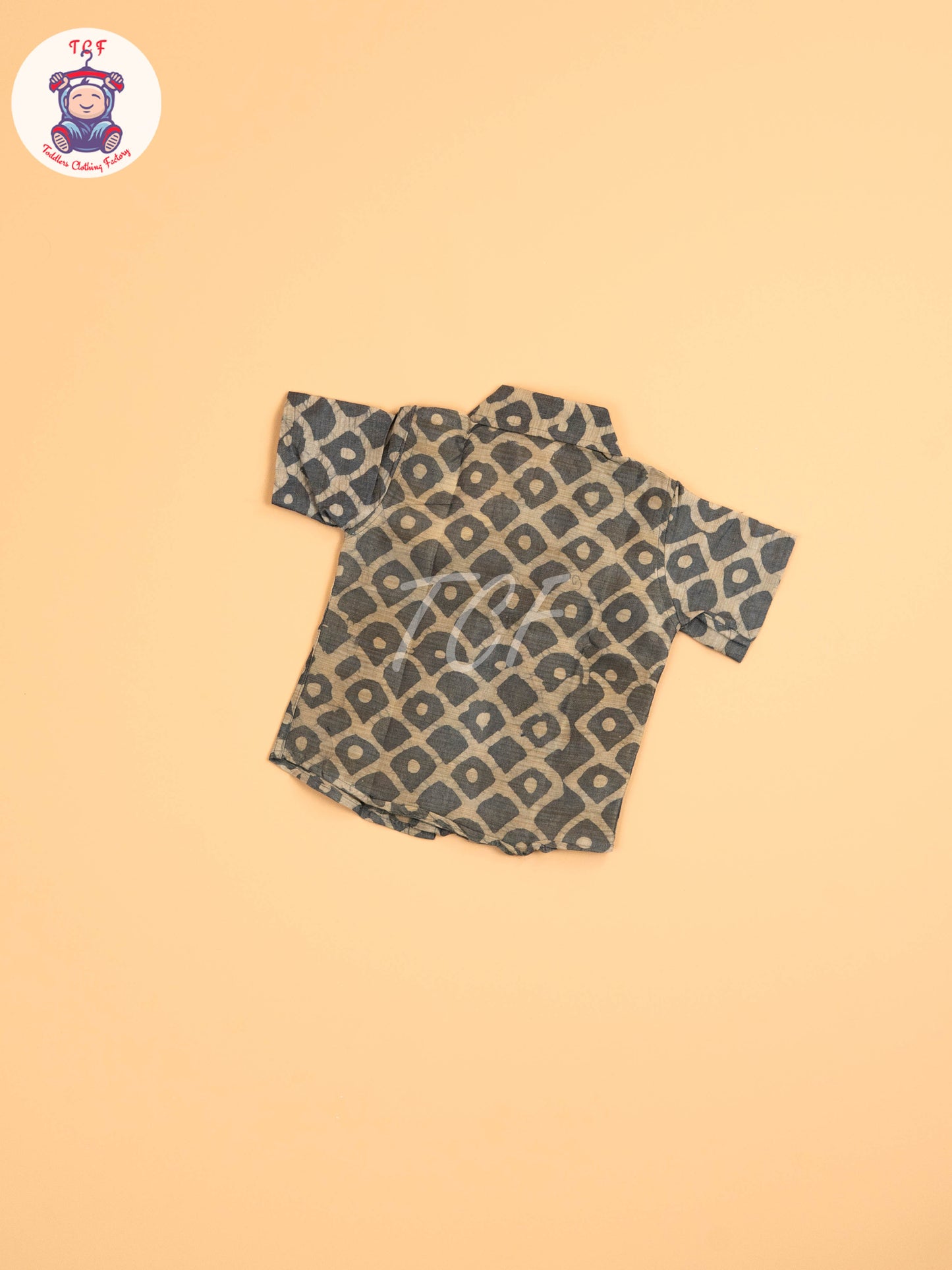Grey & Beige - Boys Readymade Bhatik Shirts
