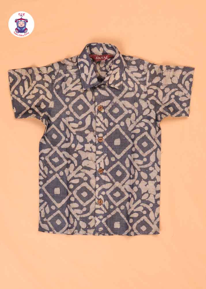 Light Grey - Boys Bhatik Readymade Shirts