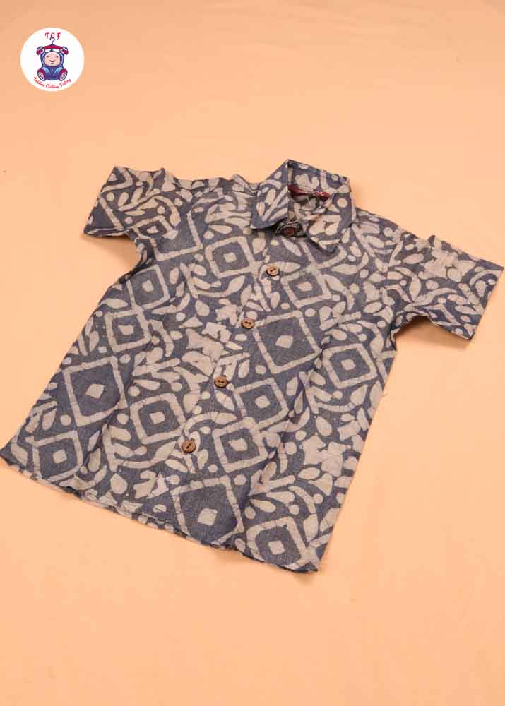 Light Grey - Boys Bhatik Readymade Shirts