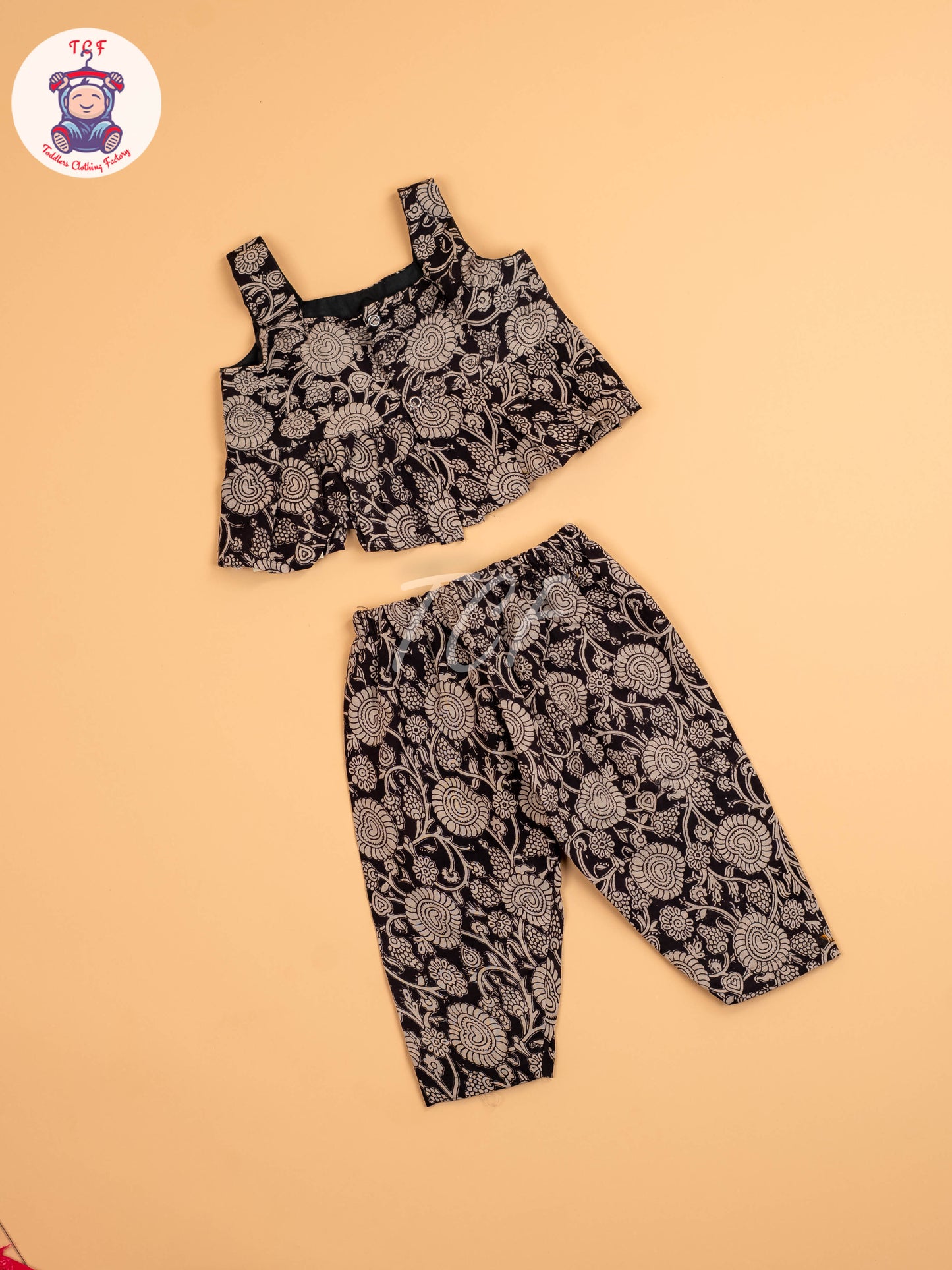 Black - Floral Printed Kalamkari Co-ords Sets