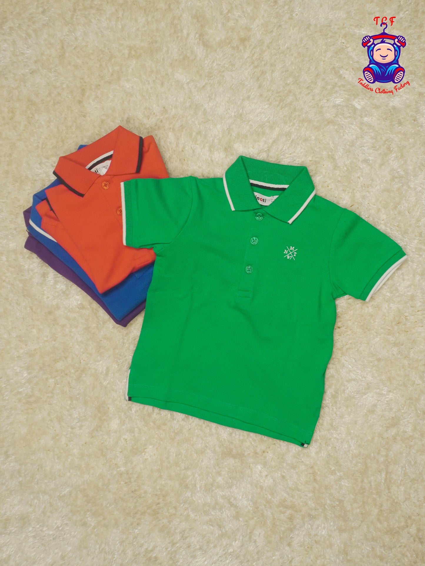 Green - Boys Readymade Collor T-Shirts