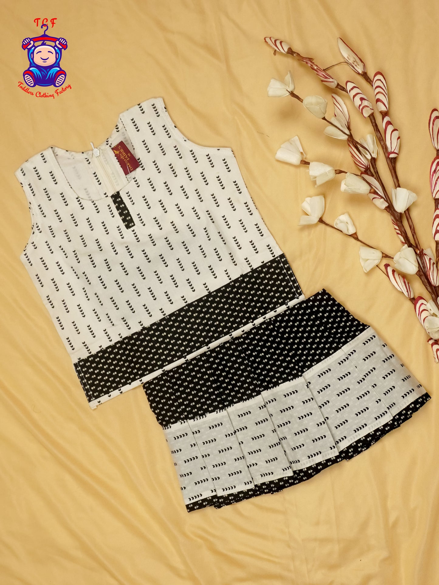 Black & White - Cotton Pavadai Sattai