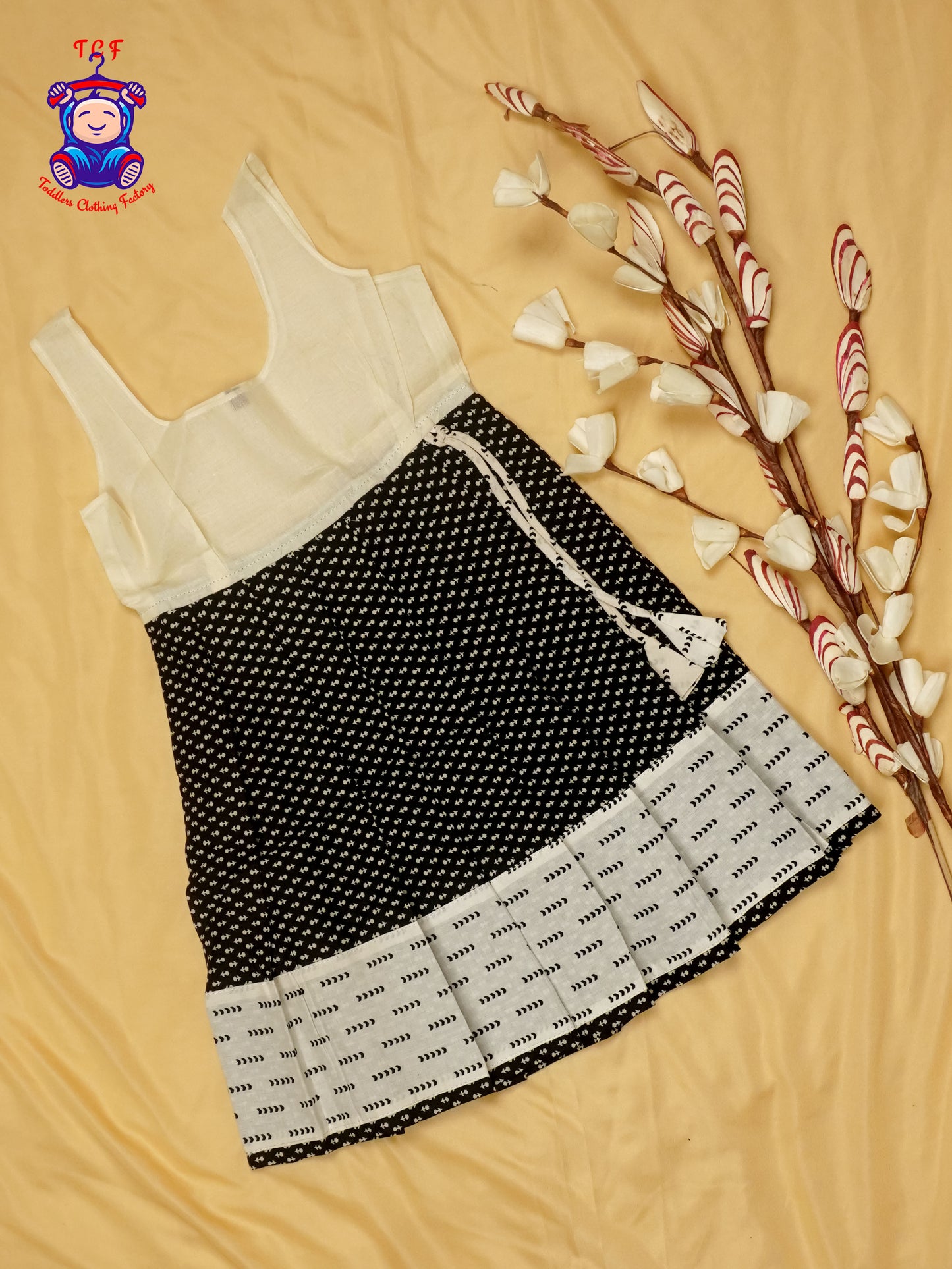 Black & White - Cotton Pavadai Sattai