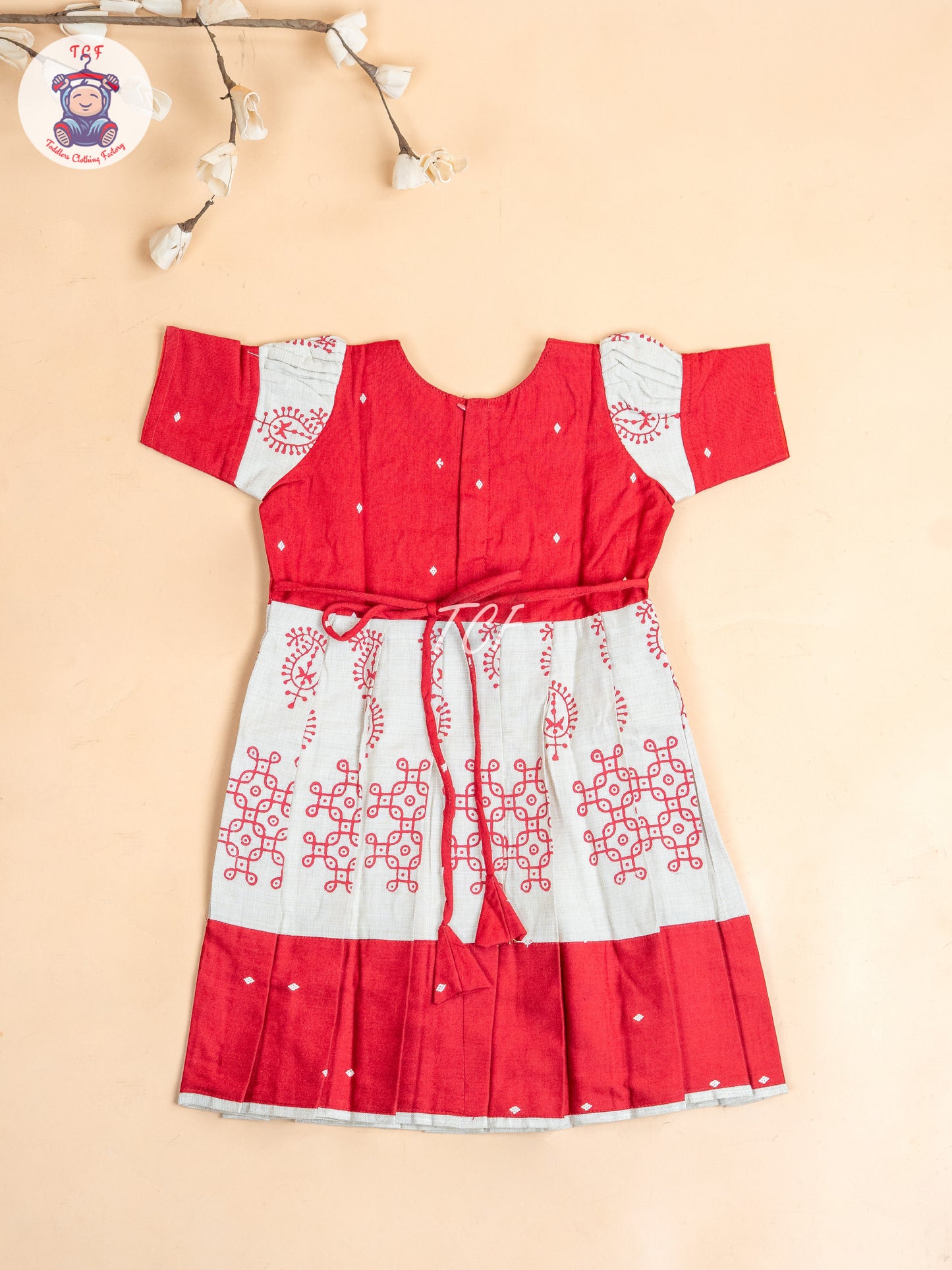 Red - Girls Readymade Long Frock