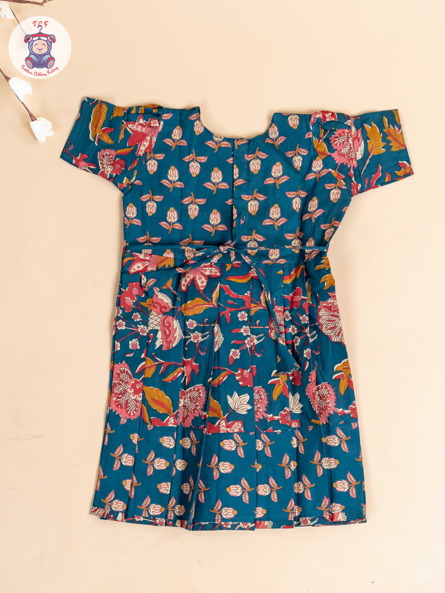 Bottle Green - Girls Readymade Cotton Long Frock