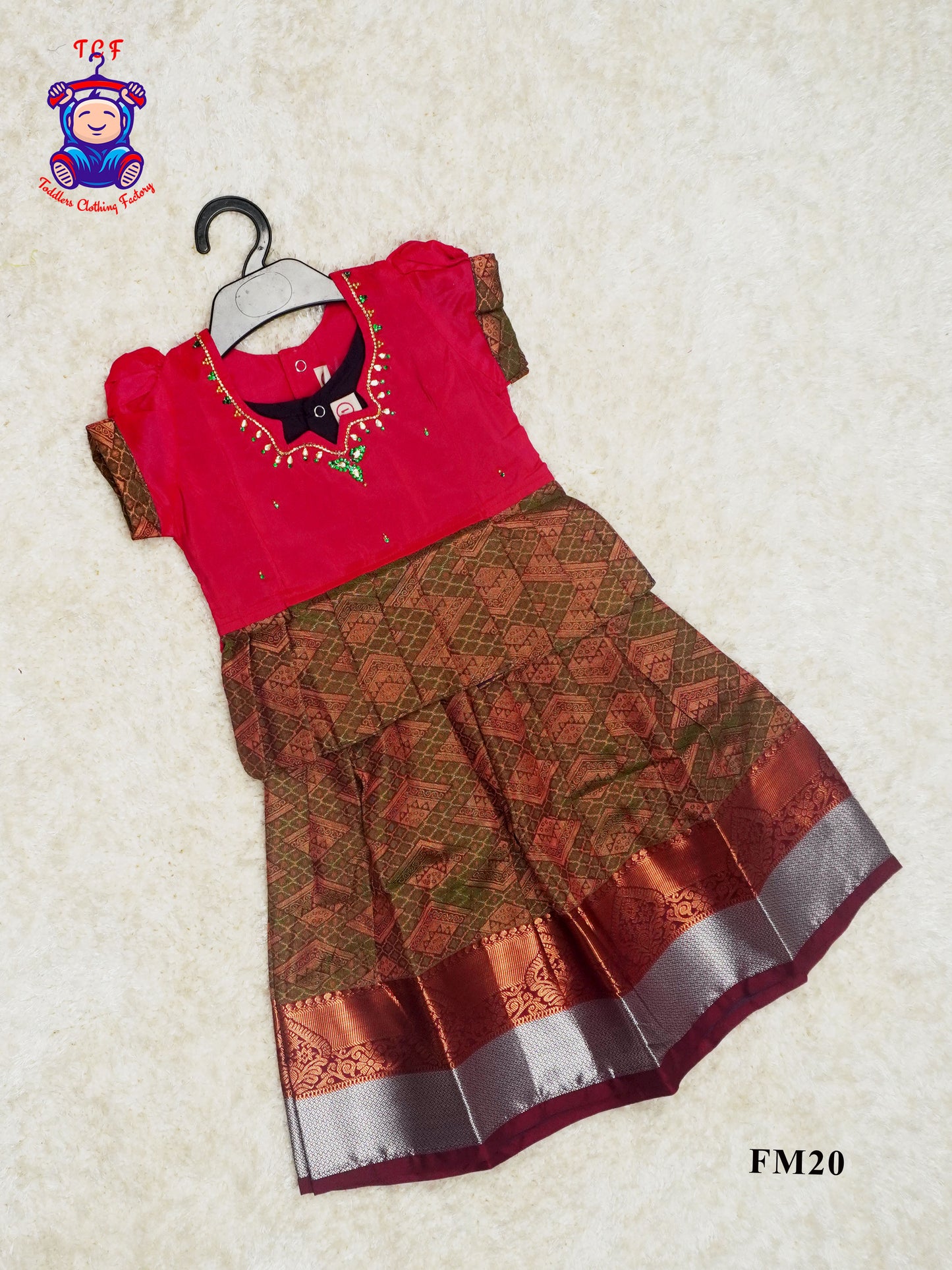 Red - Newborn Pavadai Sattai