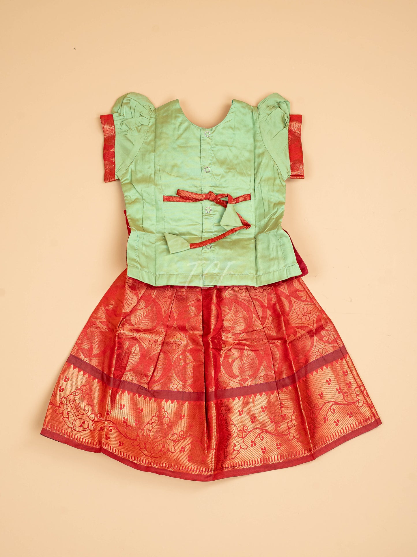 Lite Green & Maroon - Pavadai Sattai
