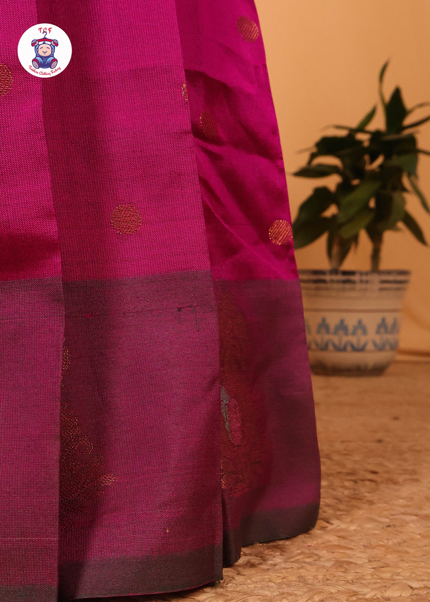 Peacock Green & Pink - Long Frock