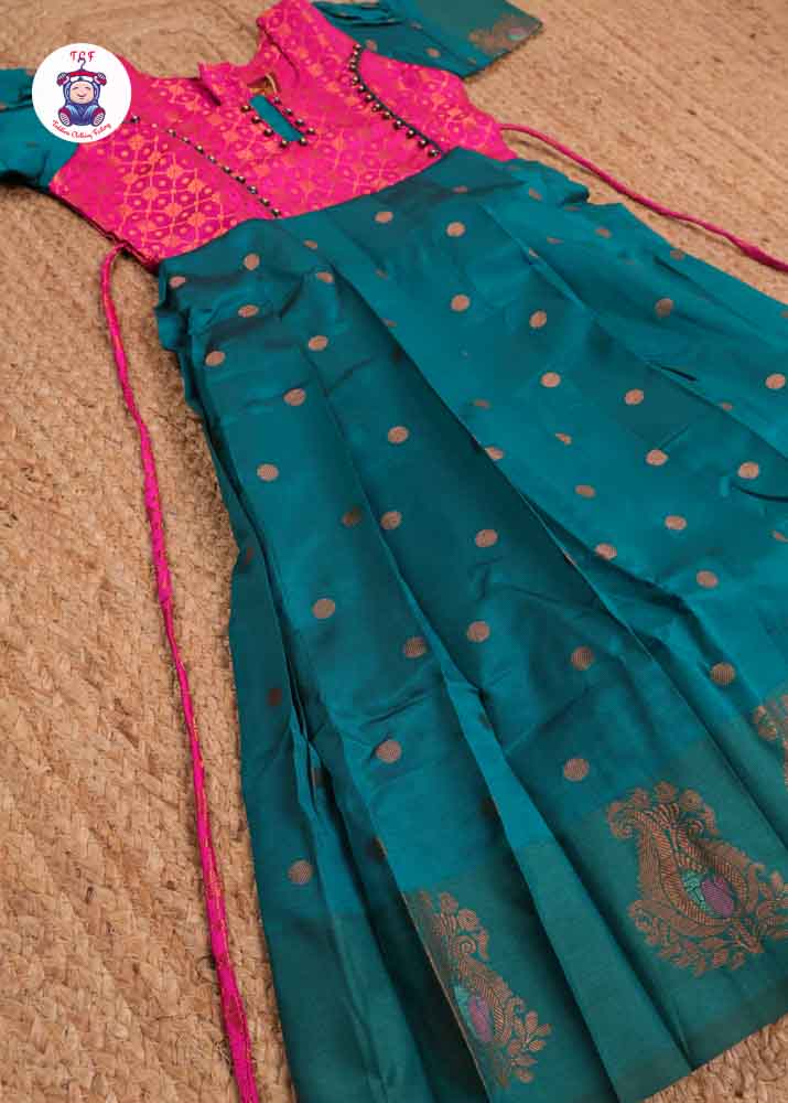 Pink & Green - Long Frock