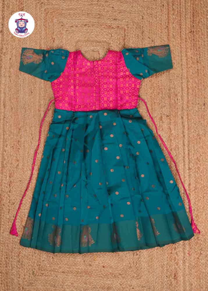 Pink & Green - Long Frock