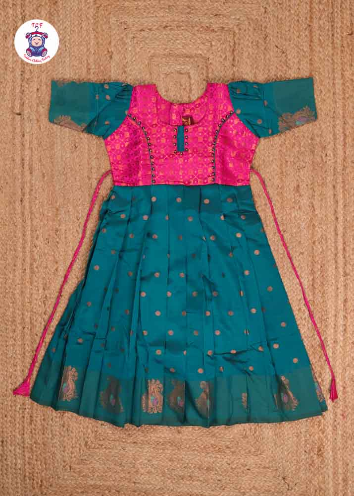 Pink & Green - Long Frock