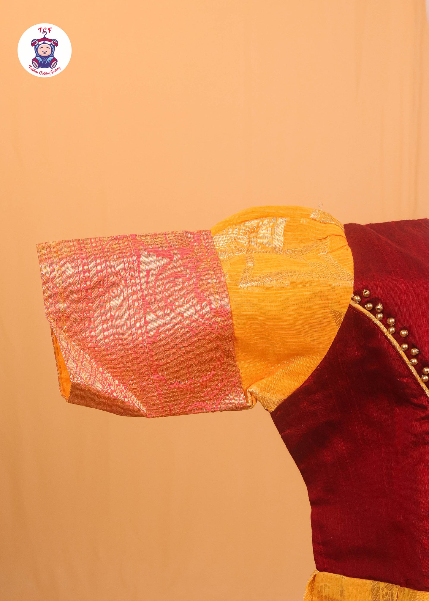 Maroon & Orange - Long Frock