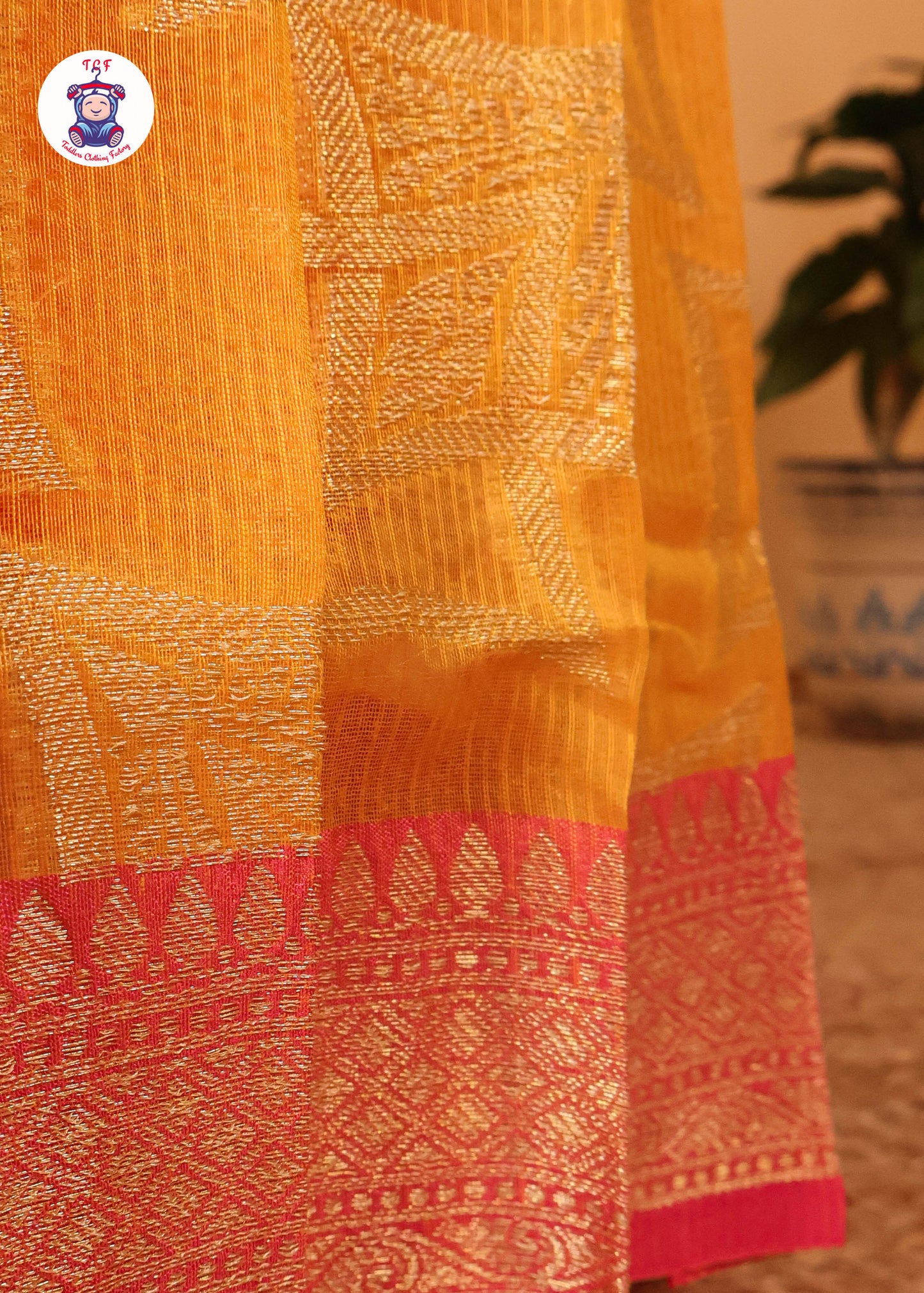 Maroon & Orange - Long Frock