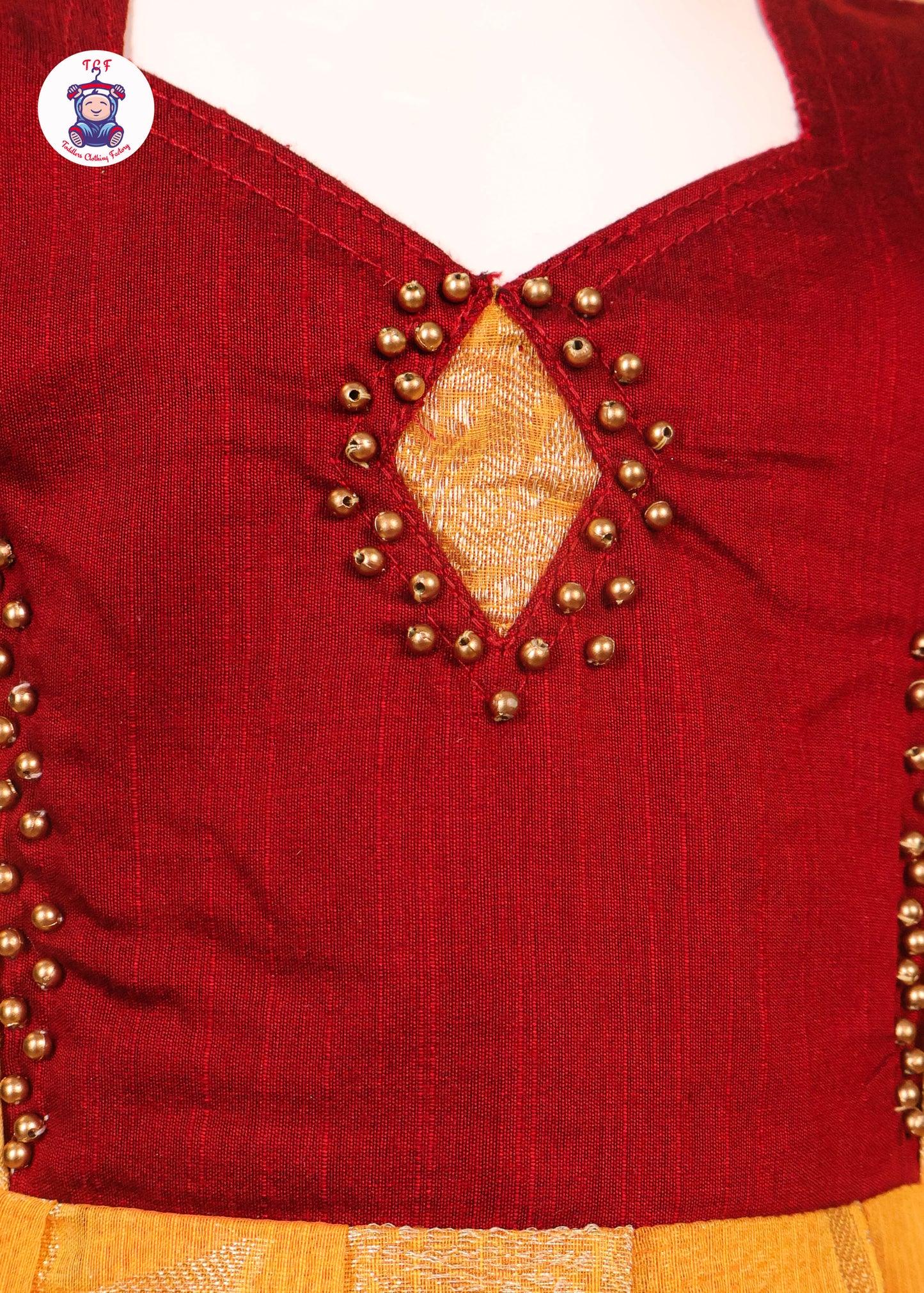 Maroon & Orange - Long Frock
