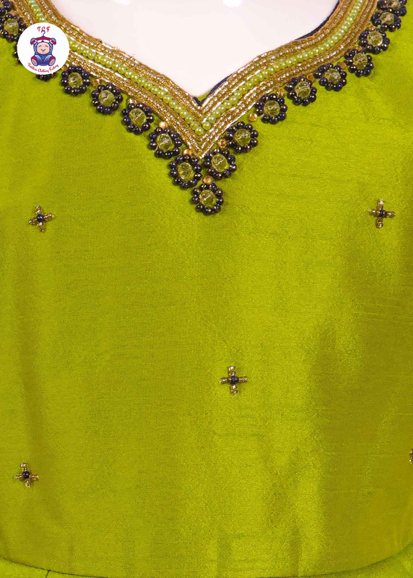 Pista Green - Kids Readymade Frocks