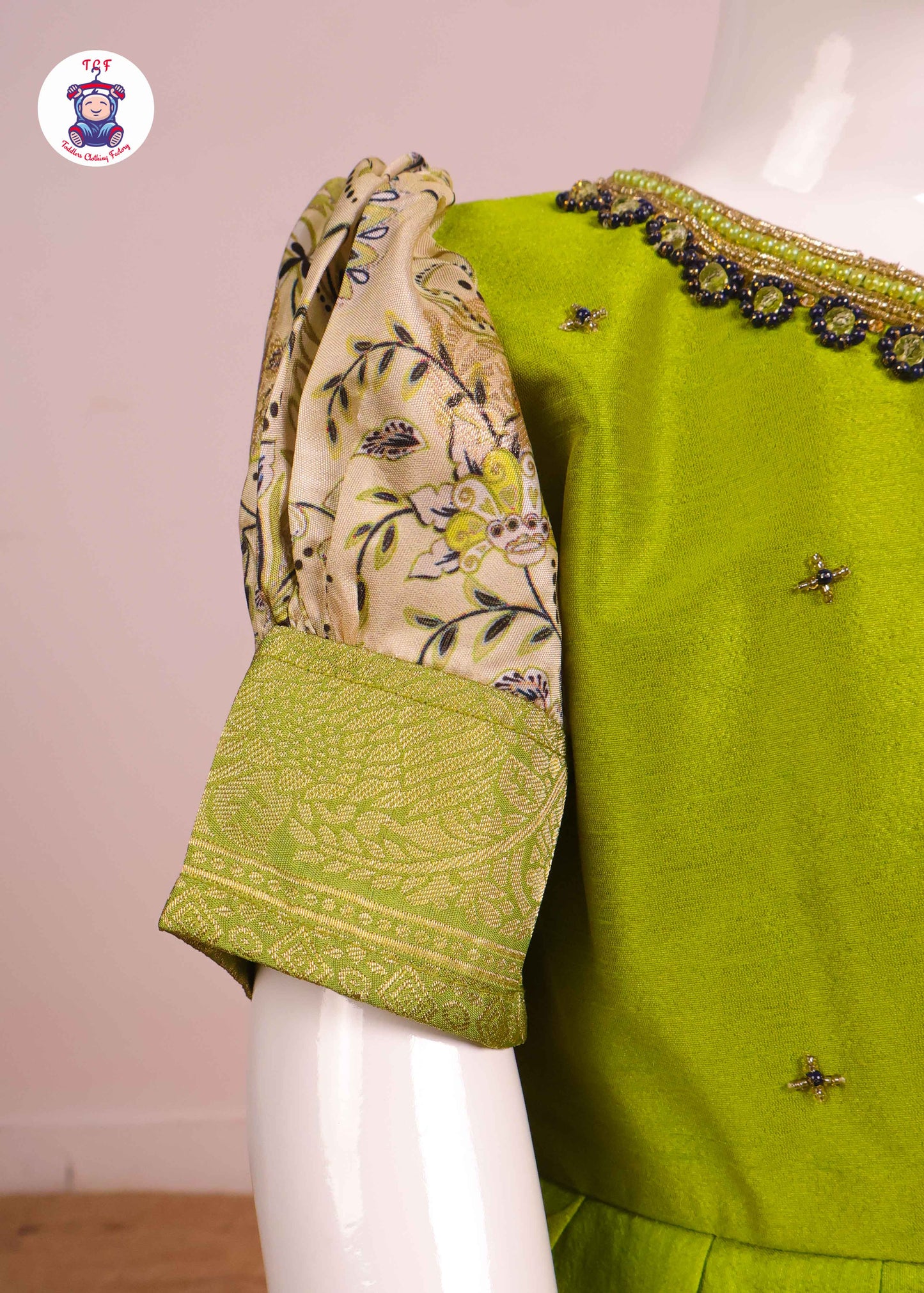 Pista Green - Kids Readymade Frocks