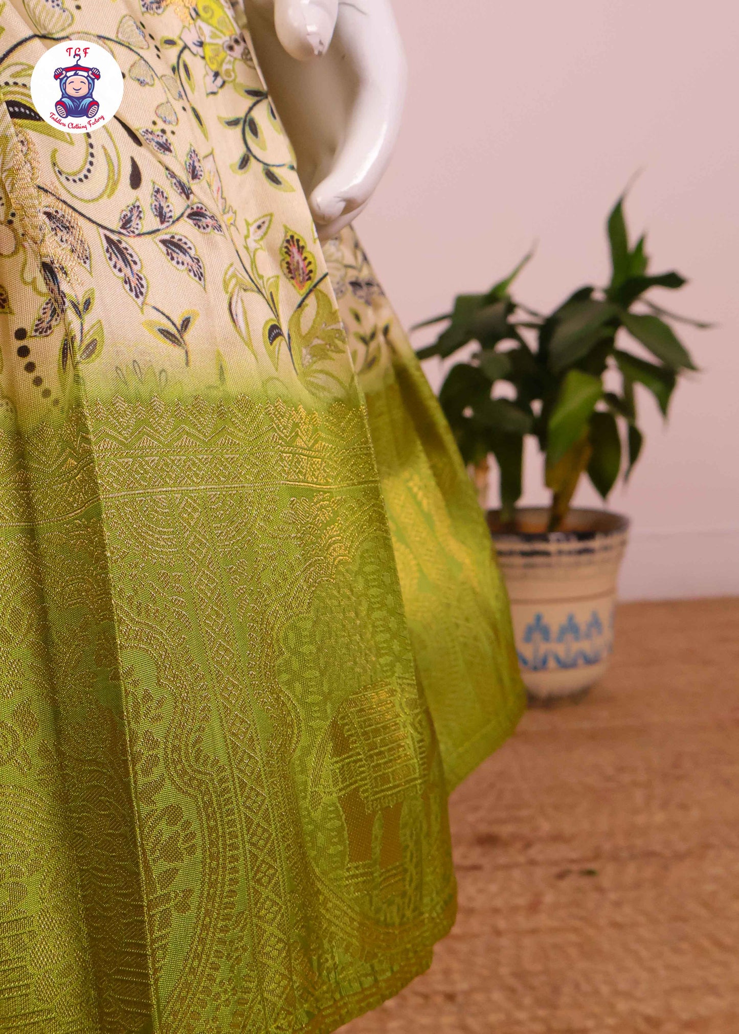 Pista Green - Kids Readymade Frocks