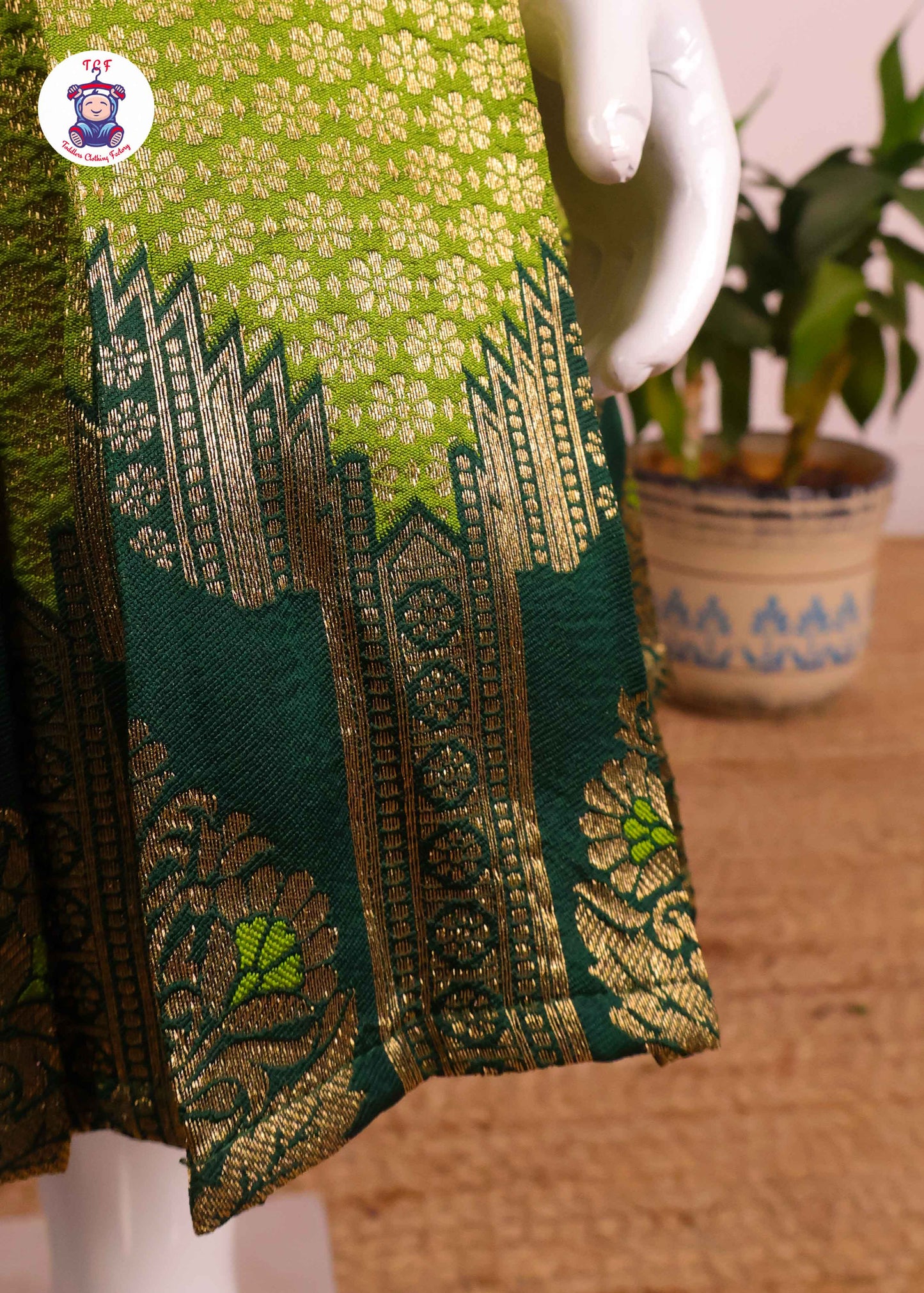 Green - Kids Readymade Frocks