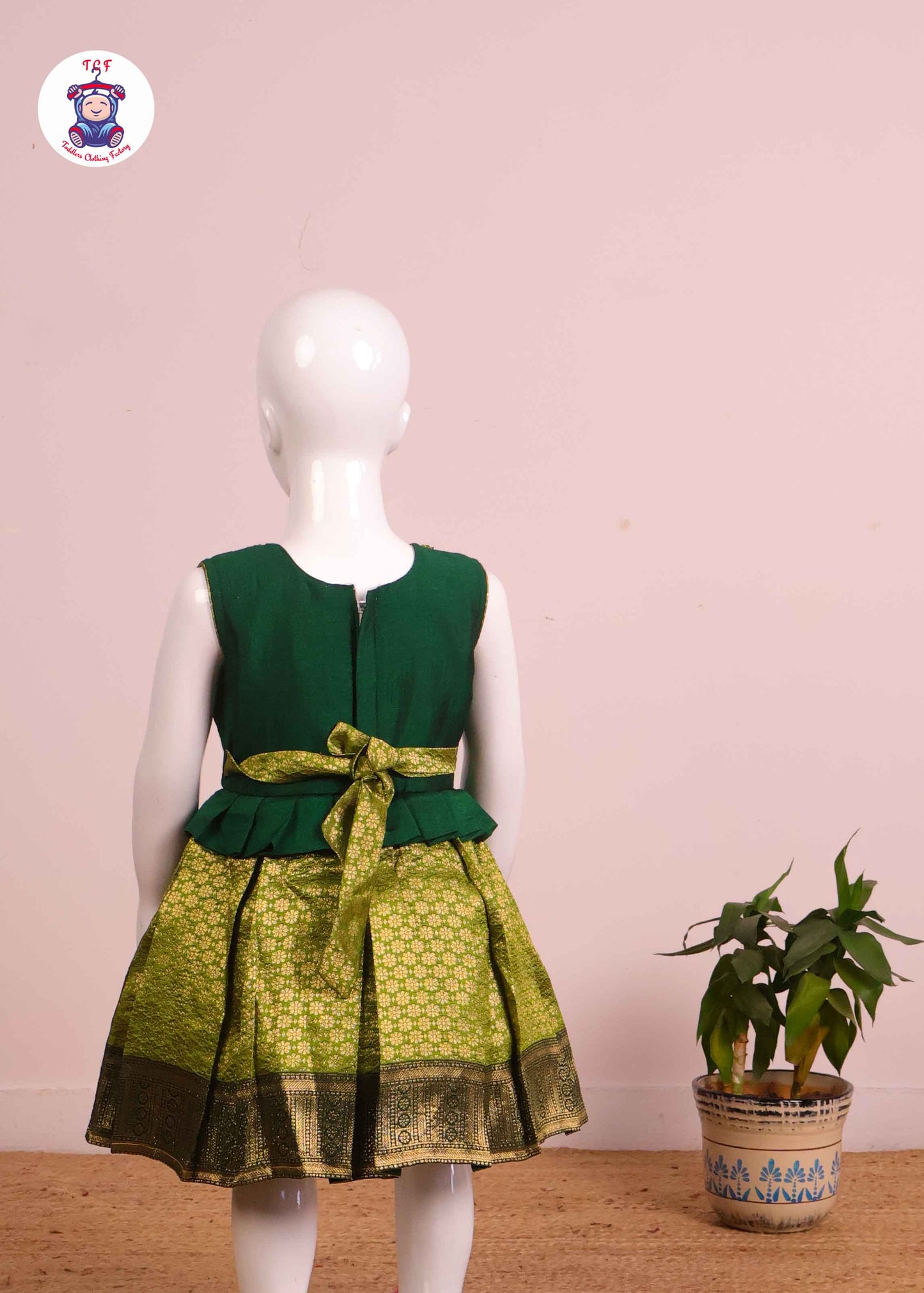 Green - Kids Readymade Frocks