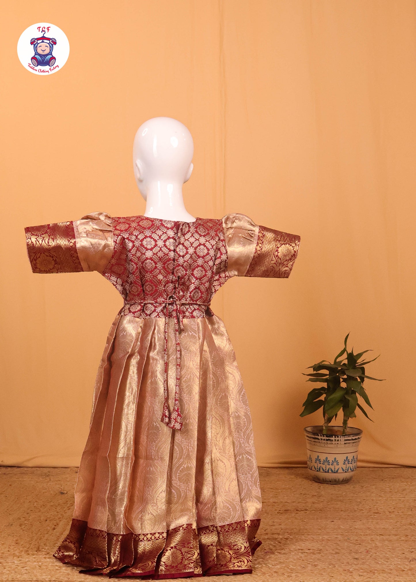 Wine - Long Frock
