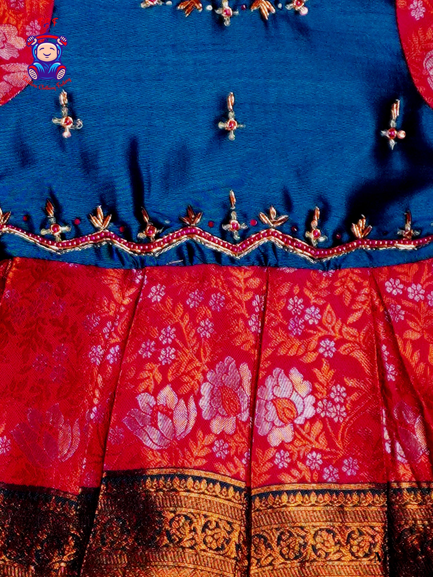 Blue & Pink - Kids Readymade Frock